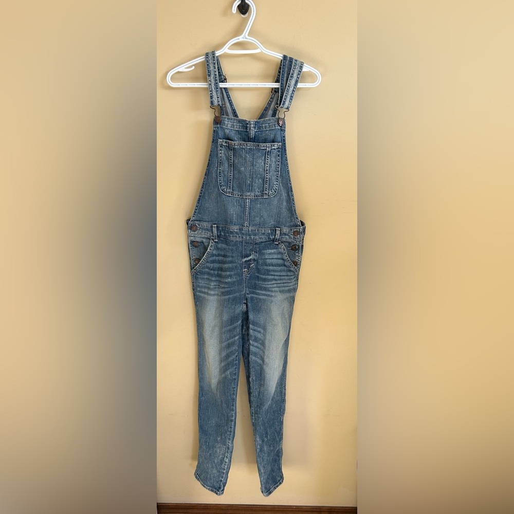Abercrombie & Fitch Blue Denim Skinny Overalls
